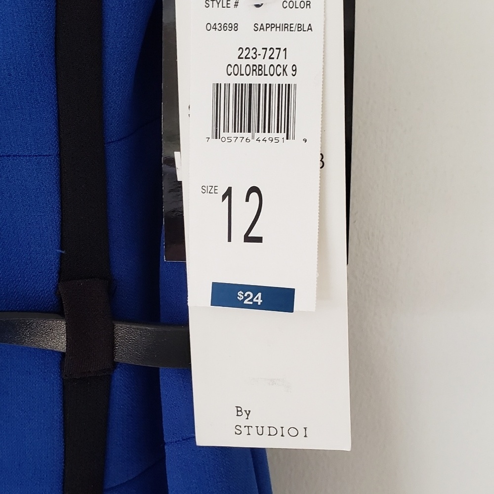 Royal Blue and Black Dress